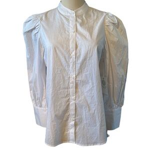 NWT Hyacinth House Tuckernuck 100%Cotton Puff Sleeve White Blouse